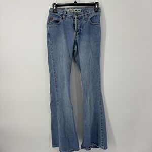 Vintage Mudd Flare Denim Jeans Low Rise Button Fly Y2K 90s Womens Size 26x30